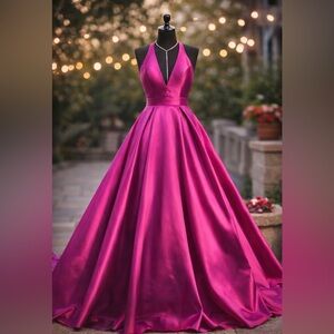 Fuchsia Prom Dress